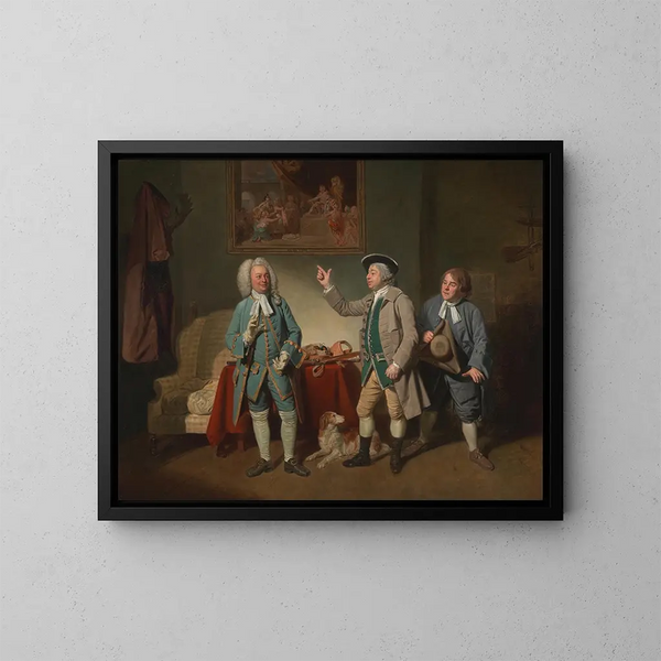 John Beard en John Dunstall in L'Amour dans un village - Johan Joseph Zoffany — ingelijst kunstwerk aan de muur