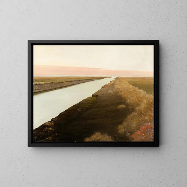 Ruisseau de Ribe - Johan Rohde — ingelijst kunstwerk aan de muur