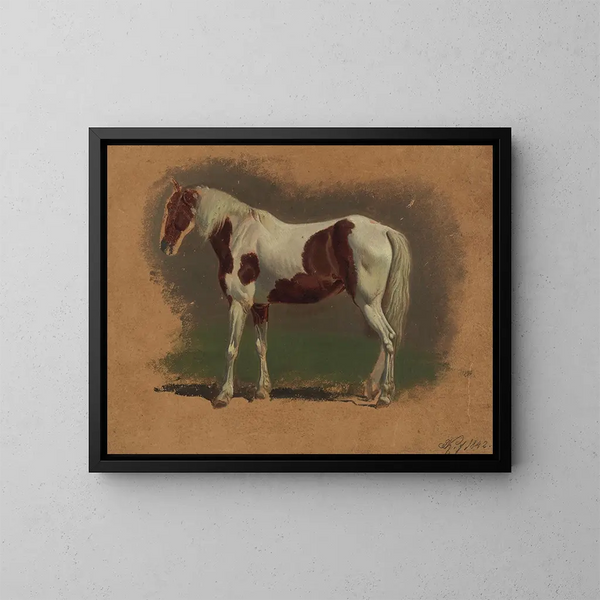 Studie van paard - Johann Adam Klein — ingelijst kunstwerk aan de muur