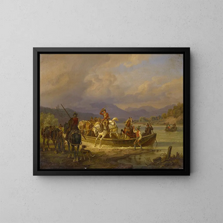 Johann Adam Klein - Riders Disembarking a Ship.webp