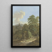 Vue sur une ruïne de château au premier plan un berger avec troupeau - Johann Albrecht Friedrich Rauscher — ingelijst kunstwerk aan de muur