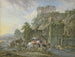 van Bergers près d'une fontaine romaine - Johann Albrecht Friedrich Rauscher — weergave van het kunstwerk