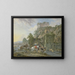 van Bergers près d'une fontaine romaine - Johann Albrecht Friedrich Rauscher — ingelijst kunstwerk aan de muur