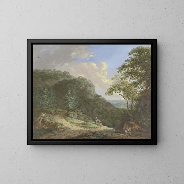Landschap met bergen - Johann Albrecht Friedrich Rauscher — ingelijst kunstwerk aan de muur