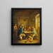 Speelkaarten boeren - Johann Andreas Herrlein — ingelijst kunstwerk aan de muur