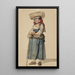 Old Italian woman with load on her head - Johann Baptist Kirner — framed artwork on a wall