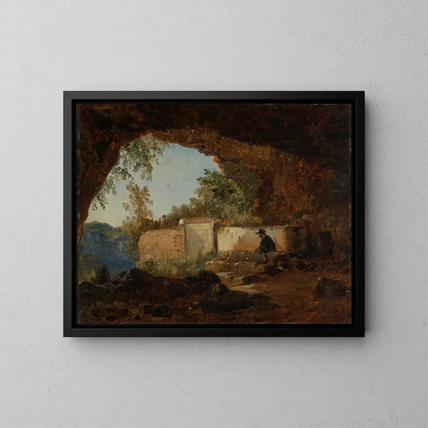 Grotte - Johann Baptist Kirner — ingelijst kunstwerk aan de muur
