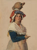 Bust of a young Italian woman in costume carrying a jug on her head - Johann Baptist Kirner — artwork view
