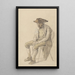 Vieux paysan assis avec tricorne - Johann Baptist Kirner — ingelijst kunstwerk aan de muur