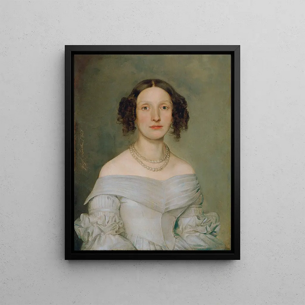 Johann Baptist Reiter - Dame in hellblauem Kleid.webp