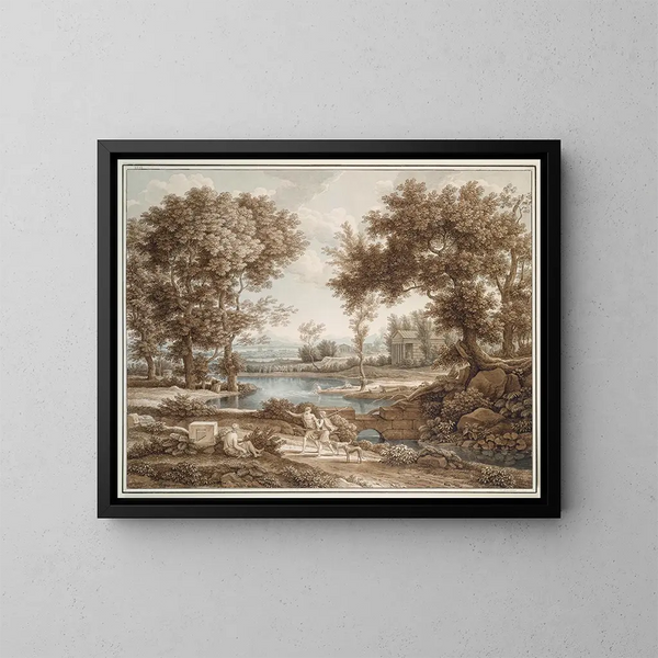 Heroïsch landschap - Johann Christian Reinhart — ingelijst kunstwerk aan de muur