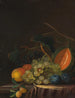 Natuurschilderij met druiven, perziken, pruimen en meloen - Johann Daniel Bager — weergave van het kunstwerk