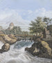 Een woeste beek met een brug en uitzicht op een vallei - Johann David Passavant — weergave van het kunstwerk