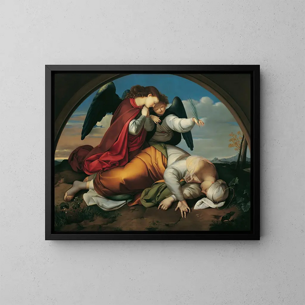 La sainte Cécile morte versie Wenen - Johann Evangelist Scheffer von Leonhardshoff — ingelijst kunstwerk aan de muur