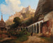 Vue du cimetière de Saint-Pierre à Salzbourg - Johann Fischbach — weergave van het kunstwerk