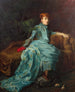 Portret van de gravin Kessler in een interieur - Johann Frank Kirchbach — weergave van het kunstwerk