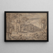 van oude ruïnes langs een bergachtige kust - Johann Franz Ermels — ingelijst kunstwerk aan de muur