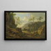 Landschap met rotsen in het avondlicht - Johann Franz Ermels — ingelijst kunstwerk aan de muur