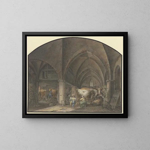 Oude kapel van Riedhfe huis - Johann Friedrich Morgenstern — ingelijst kunstwerk aan de muur