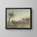 Hof Rebstock te midden van de uitgestrekte weiden langs de route van Mainz nabij Frankfurt am Main - Johann Friedrich Morgenstern — ingelijst kunstwerk aan de muur