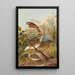 Turdus iliacus - Johann Friedrich Naumann — ingelijst kunstwerk aan de muur