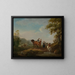 Paarden bij de drinkbak - Johann Georg Pforr — ingelijst kunstwerk aan de muur
