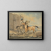 Turkse schilderij met twee paarden voor een kasteelruïne - Johann Georg Pforr — ingelijst kunstwerk aan de muur