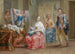 Het verstoorde geliefde paar - Johann Georg Platzer — weergave van het kunstwerk