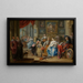 Interior painting with a concert and card players - Johann Georg Platzer — framed artwork on a wall