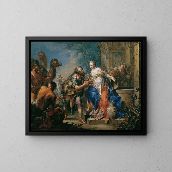 Rebekka aan de put - Johann Georg Platzer — ingelijst kunstwerk aan de muur