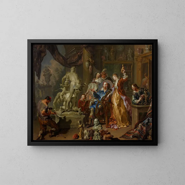 L'atelier du sculpteur - Johann Georg Platzer — ingelijst kunstwerk aan de muur