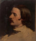 Studie van het hoofd links - Johann Georg Schwartze — weergave van het kunstwerk