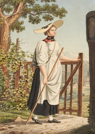 Johann Georg Volmar - Paysanne Fribourgeoise de la partie allemande du Canton.webp