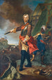 De prins Eugène van Savoye als generaal - Johann Gottfried Auerbach — weergave van het kunstwerk