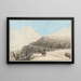 Large Route Painting at Mount Saint-Gothard in Switzerland near the Hospice - Johann Gottfried Jentzsch — framed artwork on a wall