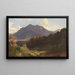 Heuberg in the Inn Valley under autumn light - Johann Gottfried Steffan — framed artwork on a wall