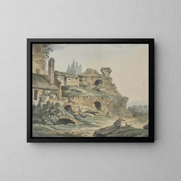 Amphitheater - Johann Gottlieb Hackert — ingelijst kunstwerk aan de muur