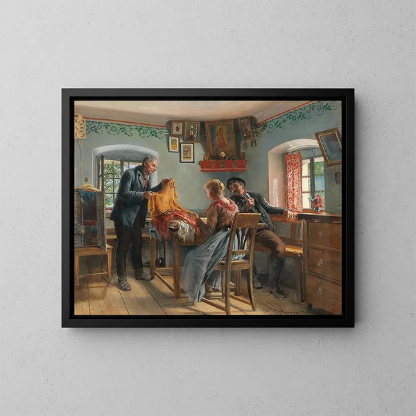 Kies nieuwe sjaals voor thuis - Johann Hamza — ingelijst kunstwerk aan de muur