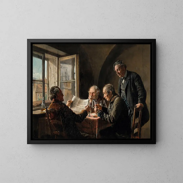 Laatste Nieuws - Johann Hamza — ingelijst kunstwerk aan de muur