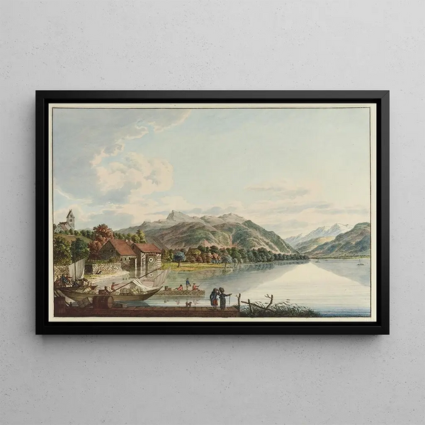 Johann Heinrich Bleuler - Village de Stffa au Lac de Zurich.webp