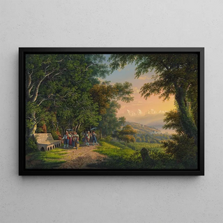 Johann Heinrich Bleuler the Younger - Aussicht bei Thun nach der Jungfrau.webp
