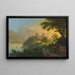 The Castle of Rinkenberg at Lake Brienz - Johann Heinrich Bleuler the Younger — framed artwork on a wall