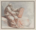 van een zittende profeet op een rots - Johann Heinrich Lips — weergave van het kunstwerk