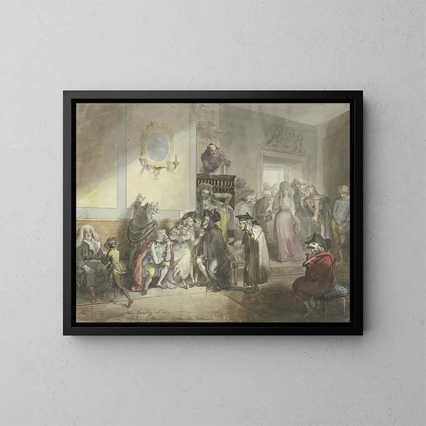 Casino Venedig - Johann Heinrich Ramberg — ingelijst kunstwerk aan de muur