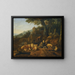 Een landschap met bestuurders en hun kudde in rust - Johann Heinrich Roos — ingelijst kunstwerk aan de muur