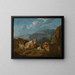 Italiaans berglandschap - Johann Heinrich Roos — ingelijst kunstwerk aan de muur