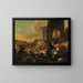 De Poolse koning Jan Sobieski bij de Slag bij Wenen - Johann Heinrich Roos — ingelijst kunstwerk aan de muur