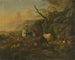 Landschap met jagers - Johann Heinrich Roos — weergave van het kunstwerk