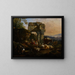 Landschap met vee en herders - Johann Heinrich Roos — ingelijst kunstwerk aan de muur