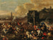 De Slag bij Wenen - Johann Heinrich Roos — weergave van het kunstwerk